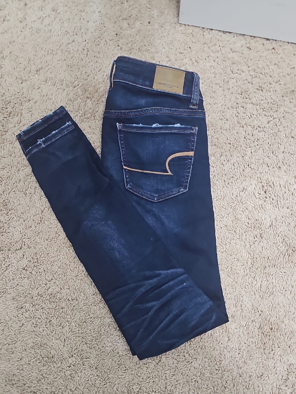 American Eagle Outfitters Dark Blue Jeggings Size 0